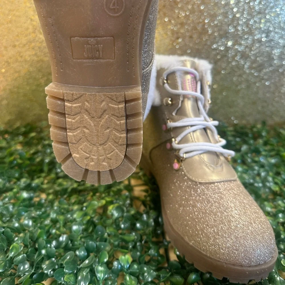 Juicy Couture Gold Sparkle Girls Boots JJK Castro Valley